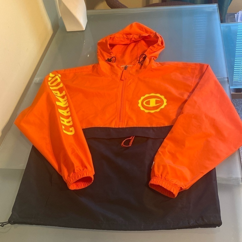 Like NEW Champion Hooded Jacket Streetwear Windbreaker Size M - Picture 1 of 9